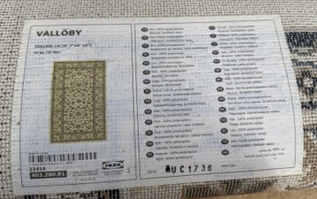 IKEA VALLÖBY tapijt 200x300 cm, bloemenpatroon