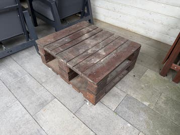 Robuuste Pallet Salontafel met Wieltjes