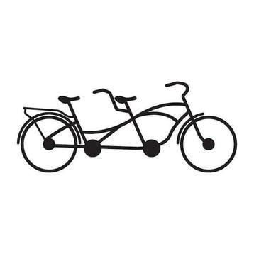 GEZOCHT tandem fiets voor fiets hem erin