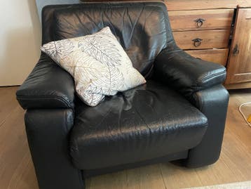GRATIS AFHALEN: Complete Leren Zithoek 2x 3-zits + Clubseat