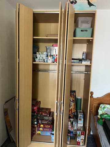 Ruime kledingkast 125x235cm - zelf demonteren