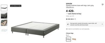 Ikea Espevar Boxspring 160x200 met sULTAN matras