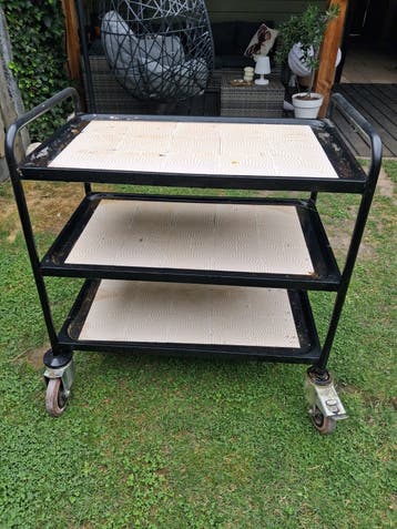 Vintage serveerwagen/trolley