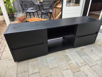 Zwart TV-meubel 166,5cm lang - Gratis af te halen