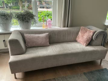 Comfortabele 3-zits bank - Lichtgroen/beige