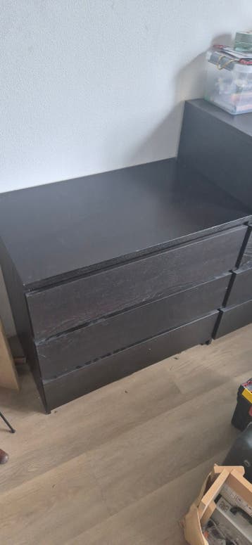 Gratis IKEA ladekast met 3 lades, zwart