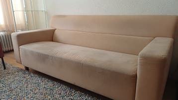 Gratis op te halen! Comfortabele 3-zits bank in beige stof