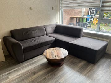 Hoekbank met losse hocker