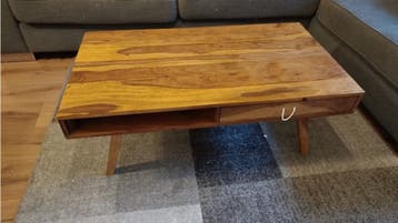 Houten koffietafel