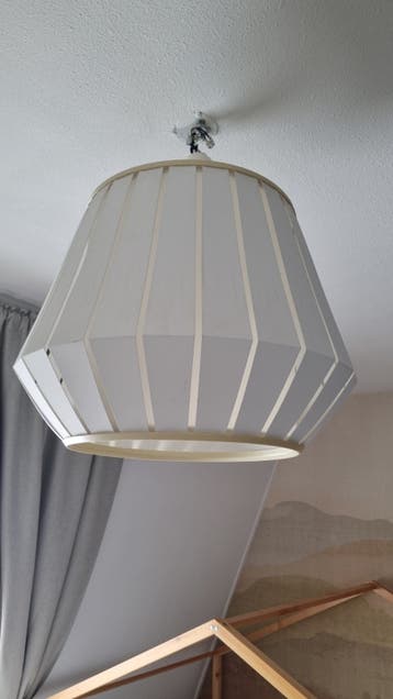 Moderne plafondlamp - Witte stoffen kap