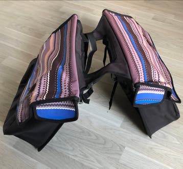 Fiets fietstassen met kleurrijk patroon