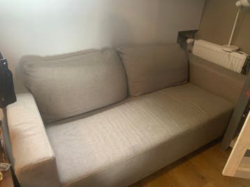 Gratis bank - Taupe/grijs/beige - 178x85 cm - Rook/huisdierv