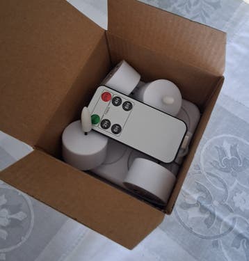 Theelichten led oplaadbaar, set van 4 Hema / GRATIS
