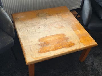 Houten salontafel - opknapper Massief eiken