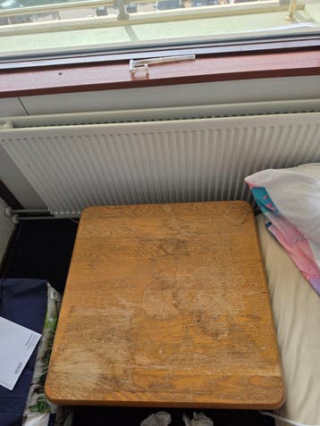 Houten bijzettafel - Gebruikt Massief eiken