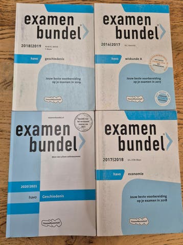 Examenbundels HAVO Geschiedenis, Wiskunde A, Economie