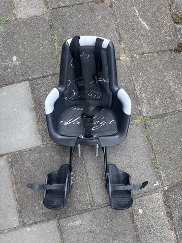 Fietszitje voor kinderen - zwart/wit