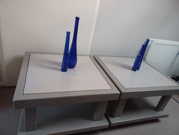 GRATIS: 2 salontafels 68 x 68 cm x 46 cm hoog, gebruikt