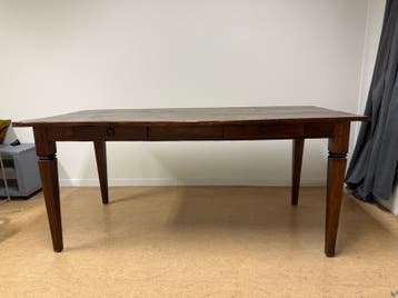 Gratis - Teakhouten eettafel met lades