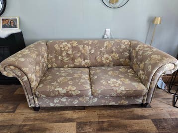 Bankstel met bloemenprint