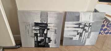 GRATIS OPHALEN!! 2x Schilderij