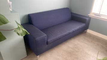 GRATIS! Echte Gelderlander 2 zits bank- blauw - model 7610