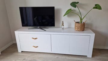 Wit TV-dressoir 220x70x50 cm - GRATIS