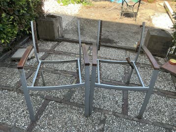 2x Stoelframe met armleuningen - opknapper