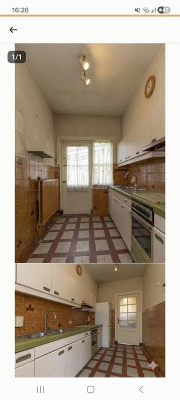 Gebruikte keuken met oven en spoelbak, exclusief koelkast