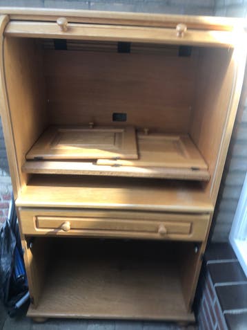 Eiken Secretaire Kast - Oude Glans of Nieuw Leven