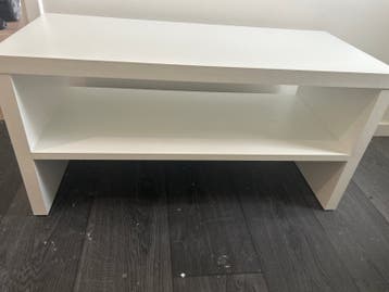 Witte TV-meubel/bijzettafel met opbergruimte