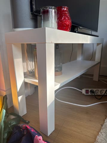 Wit tv-meubel 90x26x45 cm