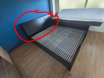 Gratis ophalen: hoofdbord bed. 1.85x90x20.
