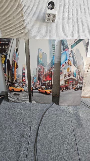 Times Square New York Canvas Schilderij (3 delen)