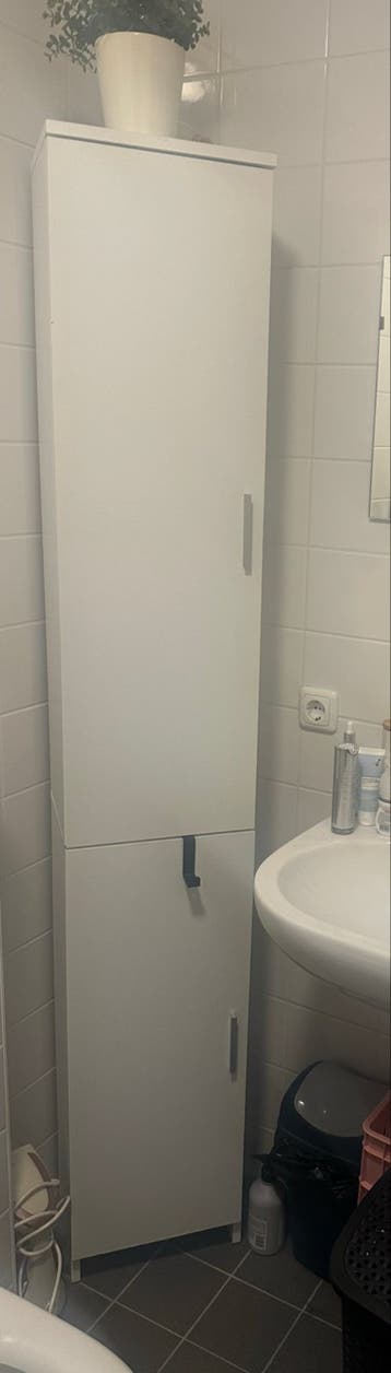 Witte badkamerkast met 2 deuren
