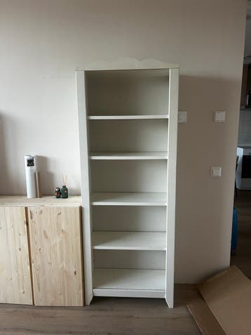 Witte Boekenkast met 5 Planken