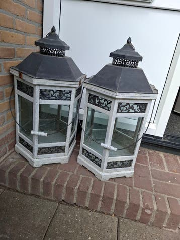 Set van 2 sfeervolle lantaarns 70 cm hoog