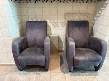 2x fauteuil (kleur: antraciet)