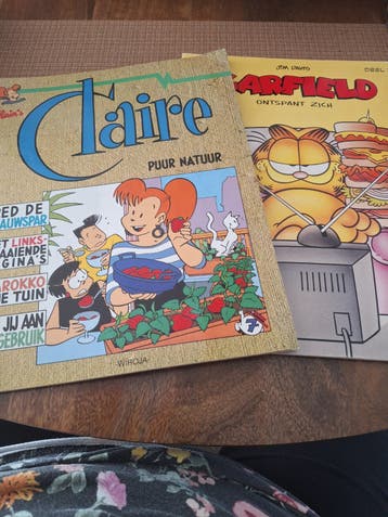 Claire 'Puur Natuur' en Garfield 'Ontspant Zich' stripboeken