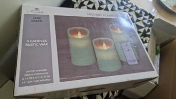 LED Kaarsen Set - als nieuw in doos met afstabdsbediening