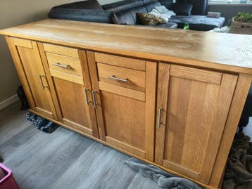 Eikenhouten dressoir met lades en deuren