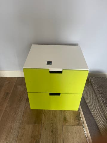 Ikea SMÅSTAD Groen ladekastje met 2 laden. Gebruikt