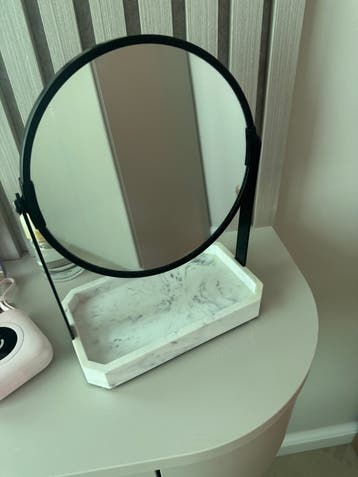 Zara make-up spiegel met marmeren voet - 3x vergroting