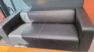 Tweezits bank zwart