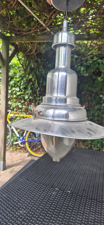 Industriële Hanglamp - Aluminium & Glas