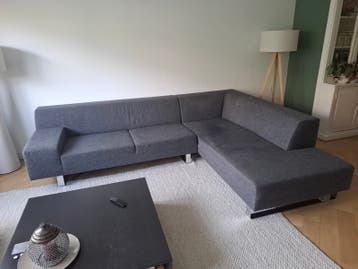 Grijze Hoekbank met Chaiselongue - Comfortabel en Modern