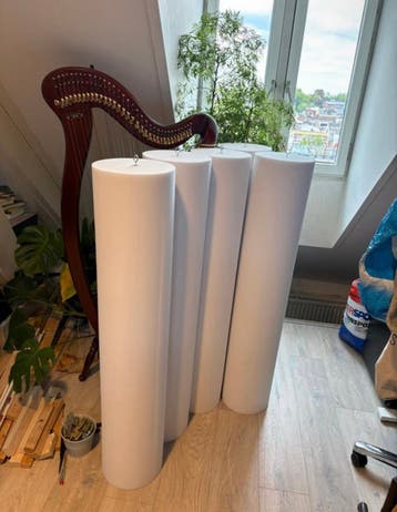 Akoestische geluiddempende Baffles, incl. montage haak