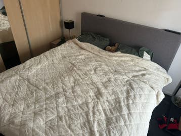 Tweepersoonsbed met opbergruimte - Grijs Gratis!!!!