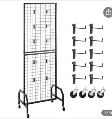Gratis vevor grid wandpaneel op wielen