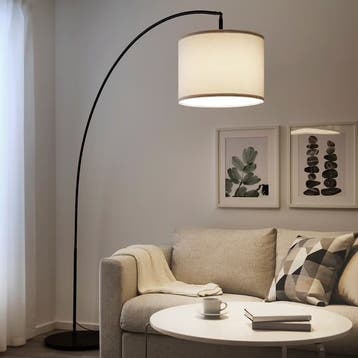 IKEA Skaftet Vloerlamp met stoffen kap